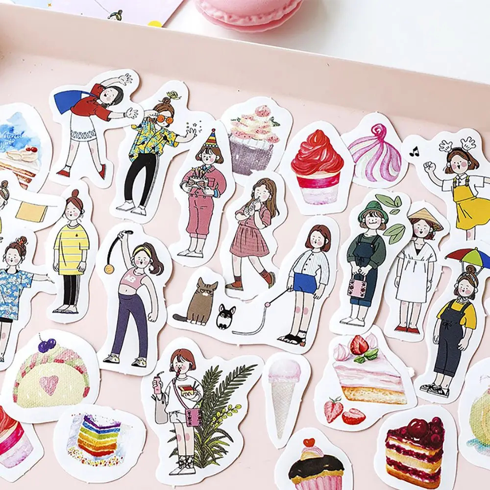 

45 шт./лот наклейки для повседневной жизни Kawaii канцелярские принадлежности DIY Скрапбукинг ноутбук телефон самоклеющиеся наклейки Школьные о...