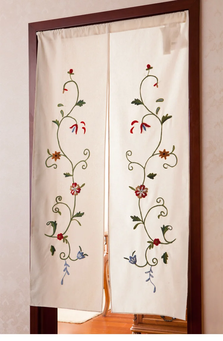 Дверные Шторы ручной работы в японском пасторальном стиле занавески из хлопка и