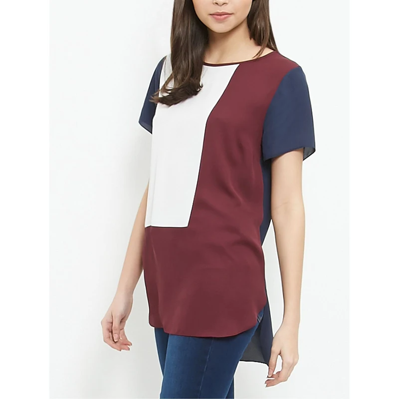 Женская шифоновая футболка с коротким рукавом свободного покроя|fashion t shirt women|t