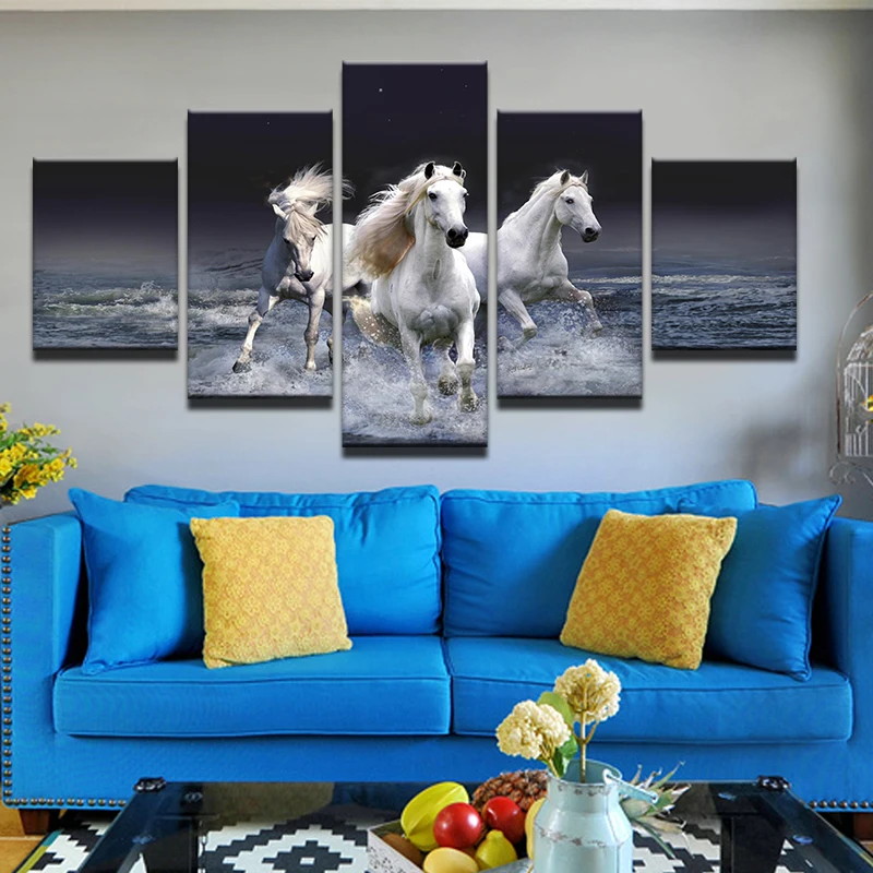 5 шт. цифровой постер на холсте Летающая лошадь|the paintings|poster paintingoil canvas |