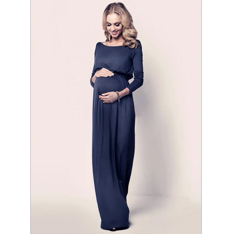 Длинное платье для беременных и реквизит фотосъемки повседневные Элегантные