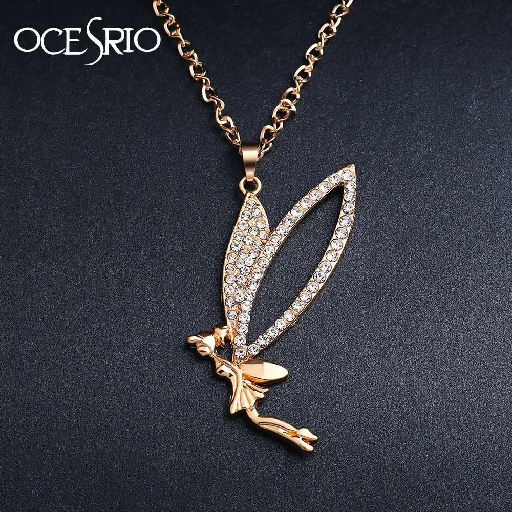 Золотая цепочка OCESRIO для женщин и девочек колье с подвеской в виде сказочного