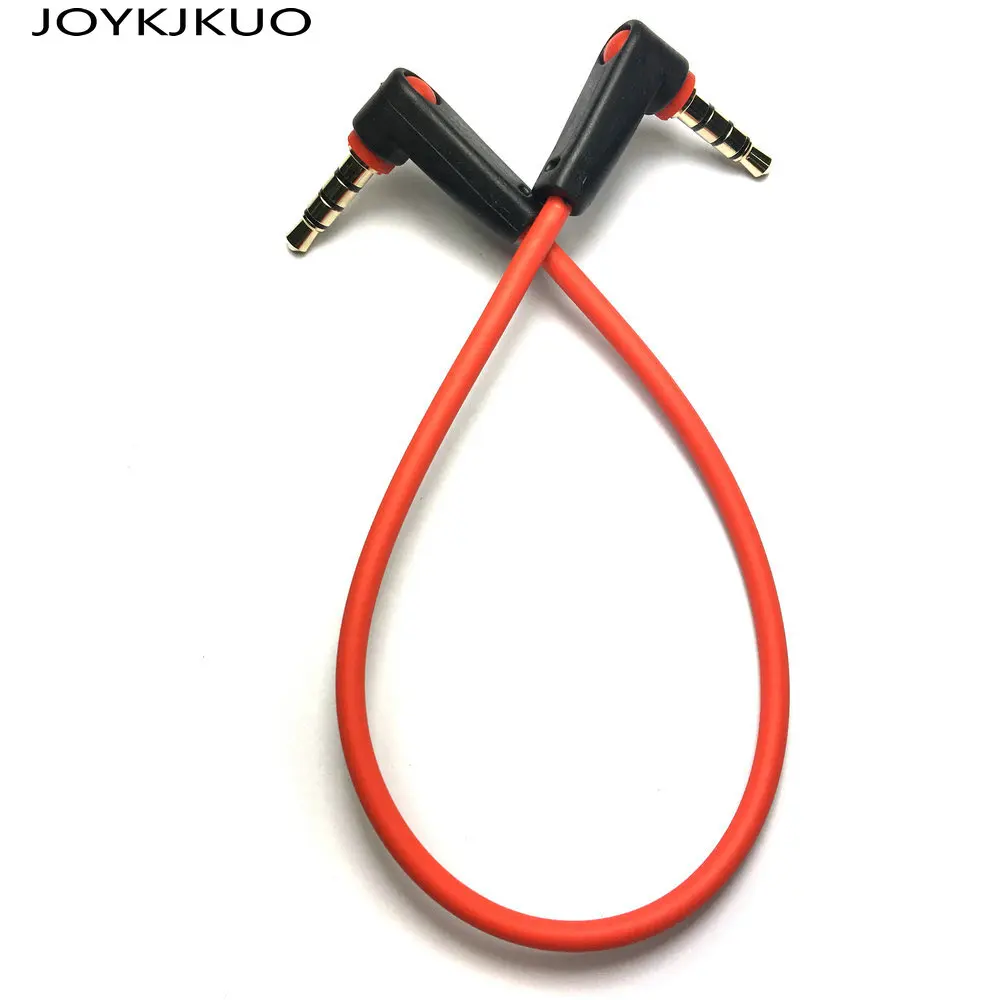 New universal 4-pole TRRS CTIA 25cm Red Right Angle 3.5mm male to earphone extension audio access cable | Электроника