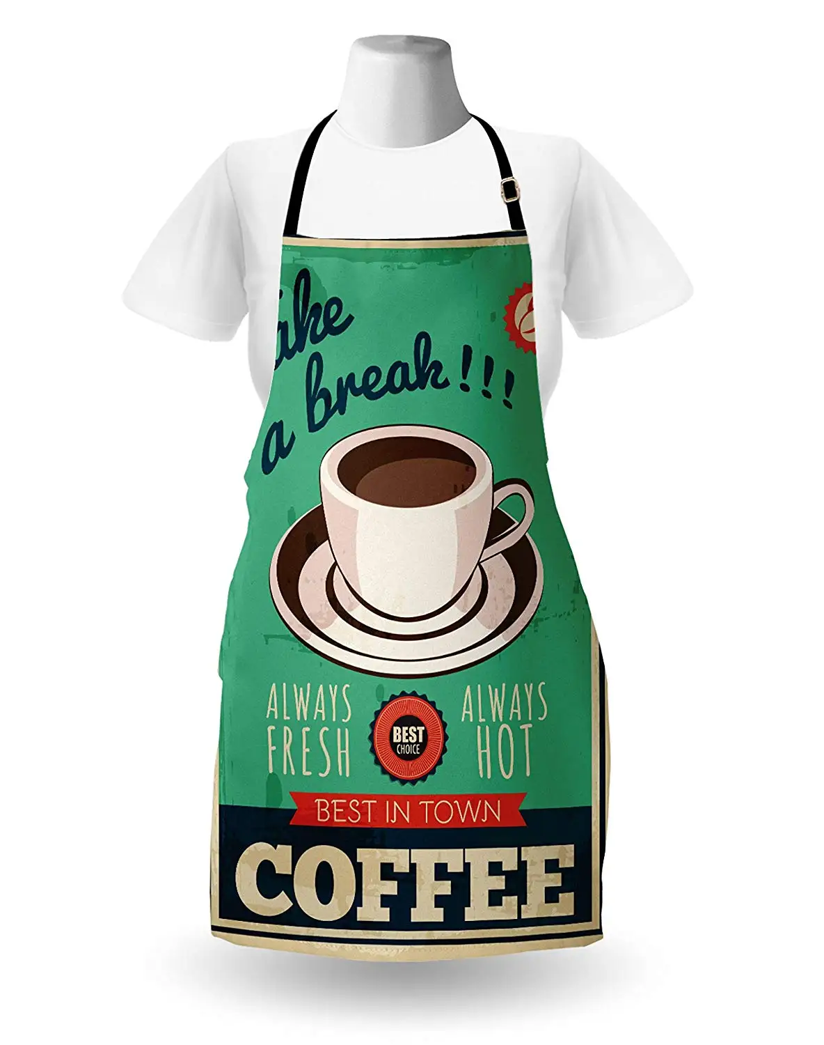 Кофе фартук взять кофе Break Типографика Свежая горячая чашка чая классический