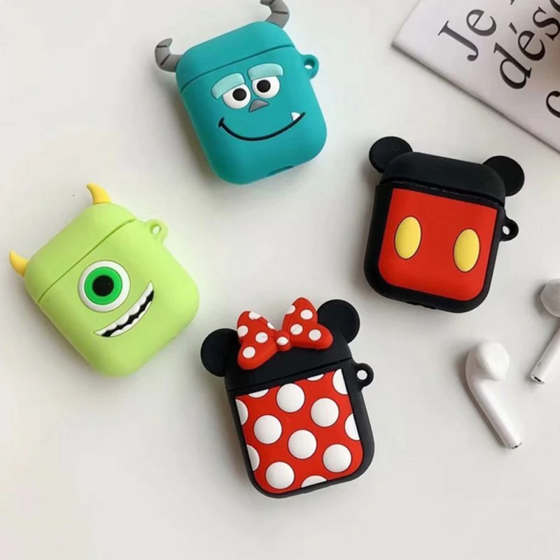 3D милый чехол для наушников disney, чехол для гарнитуры для Apple Airpods, чехол для зарядки, милые наушники для девочки, мультяшная коробка для airpod, чехол