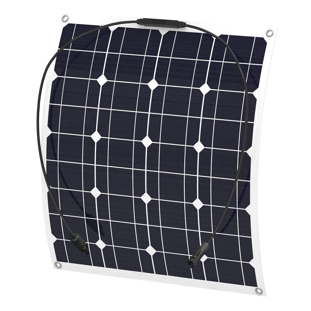Высокоэффективная Гибкая солнечная панель 12 В 50 Вт солнечные батареи низкая цена