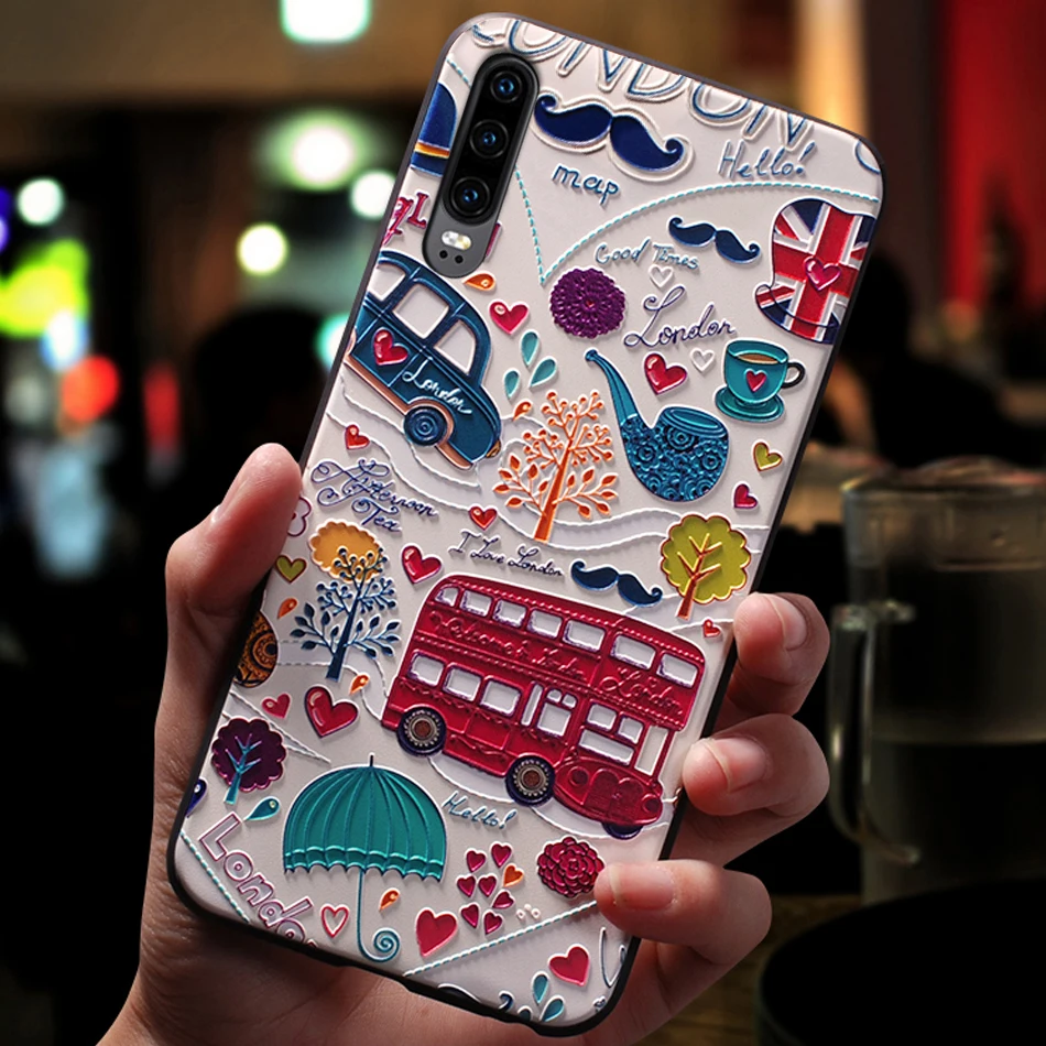 Чехол чехол для HuaWei P30 Lite Pro p30lite силиконовый милый 3D роскошный мягкий