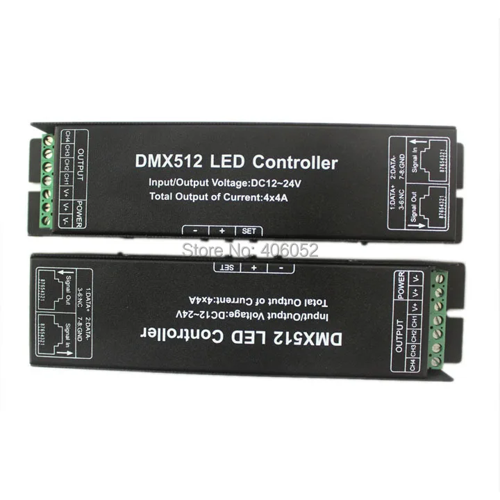 4 канала управляемый контроллер rgbw DMX512 светодиодный декодер и светодиодный драйвер 12В DMX контроллер