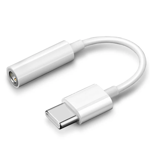 Белый Аудиоадаптер ACCEZZ type-C для huawei mate 10 Pro Xiaomi6, прослушивание звонков, usb type C 3,5 мм, разъем для наушников, Aux кабель - Цвет: Белый