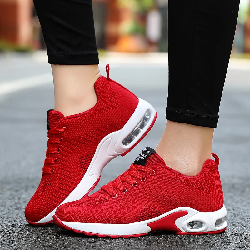 Женские кроссовки из дышащей сетчатой ткани на плоской подошве Повседневные