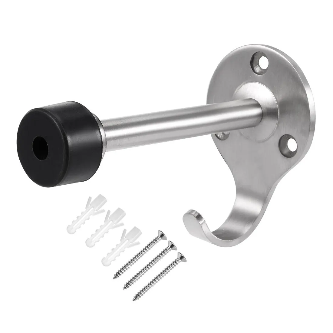 Матовый 304 нержавеющая сталь ванная комната крюк Стиль Настенный дверной стопор