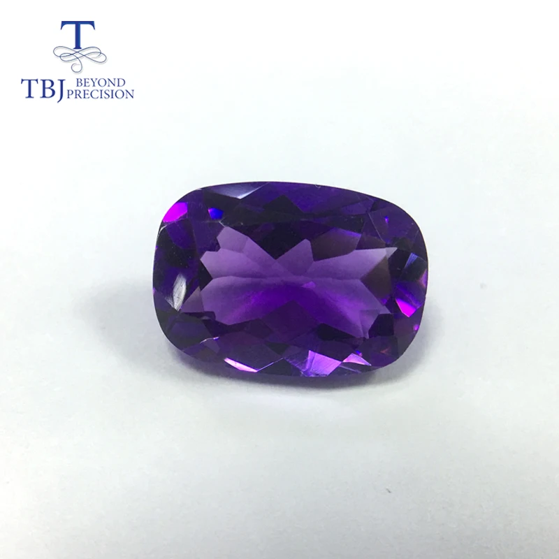 Tbj натуральная Подушка цвета аметиста 10*14 мм ard 5.95ct для серебра 925 пробы крепление