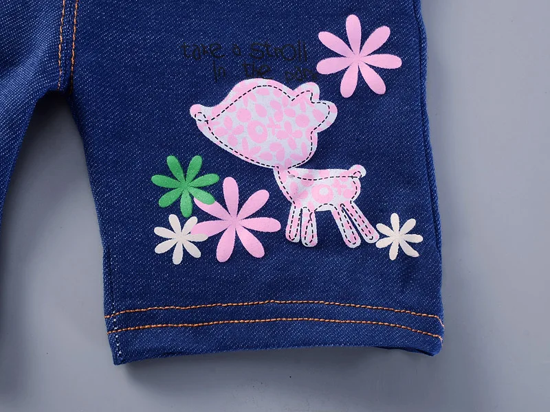 Новинка 2019 года комплект одежды для маленьких девочек хлопковая Футболка