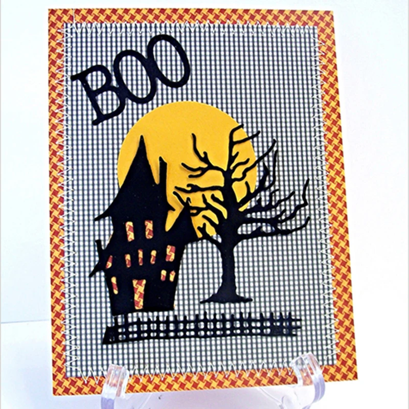 

Halloween Haunted Hollow Metal Cutting Dies New Stencils for DIY Scrapbooking DIY Paper Cards Craft Making Fun Decoration