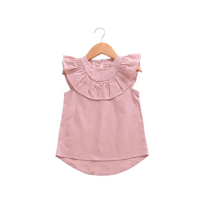 Summer Kids Dress for Girls Petter Pan Collar Baby Vestidos Fashion Cotton Ruffle Clothes D0736 | Детская одежда и обувь