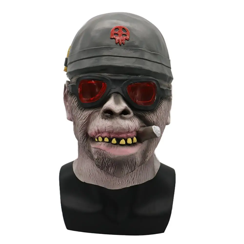 Новинка 2018 шлем орангутанга забавные парики на Хэллоуин маска для косплея