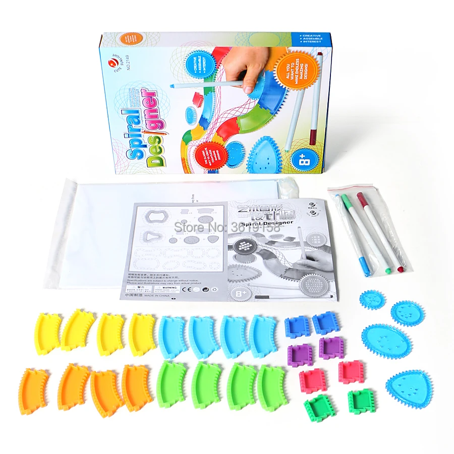 Спиральная игрушка Spirograph Rail для рисования креативная сборка набор дизайна
