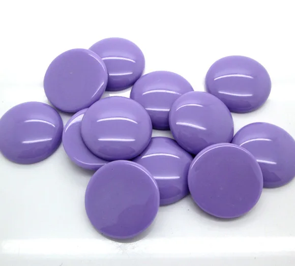 

30Pcs 22mm Resin Purple Round Decoration Crafts Beads Flatback Cabochon Scrapbook DIY Embellishments Accessories Buttons