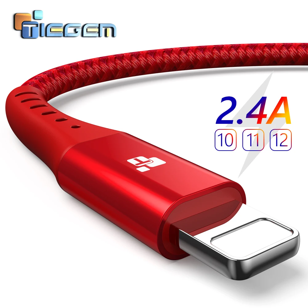 USB кабель TIEGEM для iPhone xs max зарядное устройство передачи данных X 8 6 6s 7 5|Кабели
