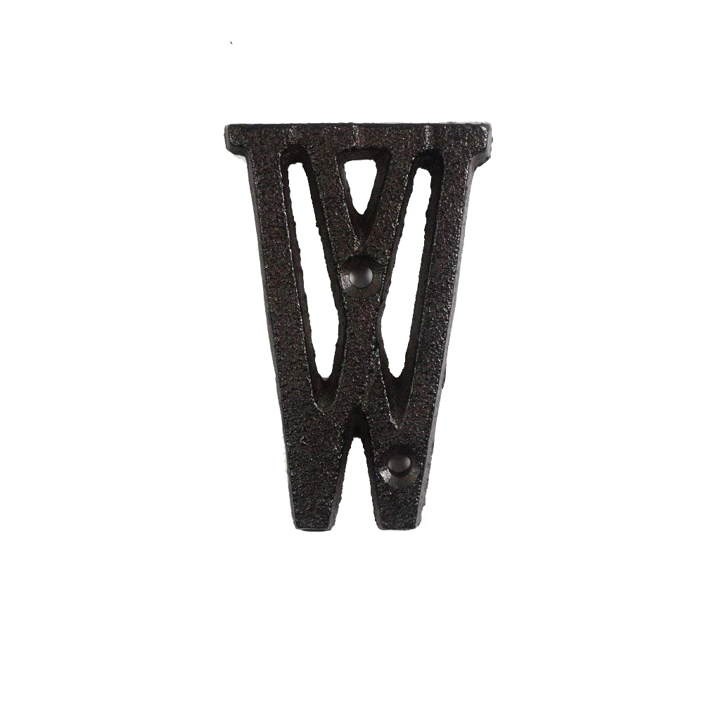 as show Durable Metal Letters Numbers Cast Iron Decoration House Sign Doorplate DIY Cafe Wall UEJ - Цвет: as show