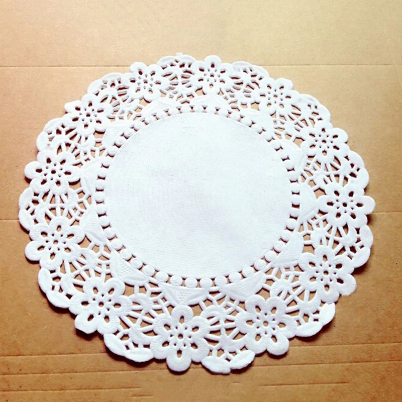 50 шт. белая бумага Кружева Doilies Подарочная декоративная салфетка горячая
