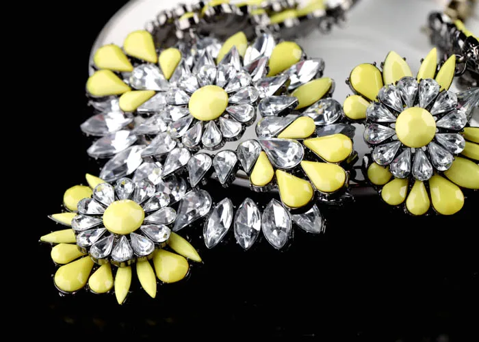 3 цвета богемное массивное ожерелье цветочное очарование модное с воротником