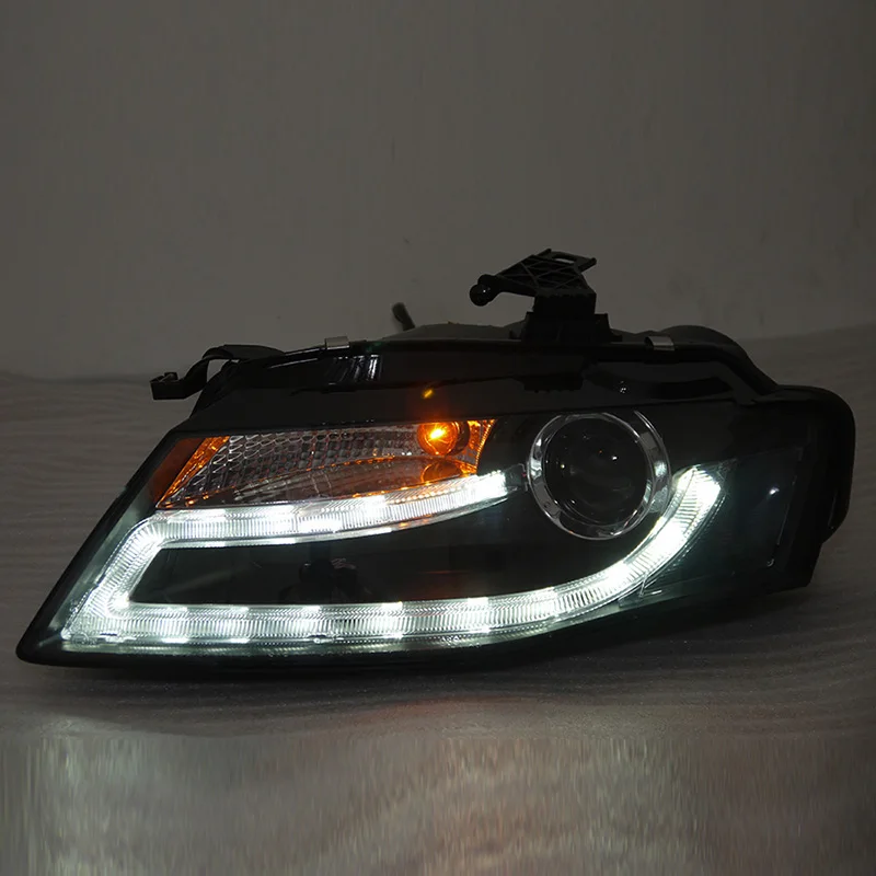 Для Audi A4 A4L B8 фары в сборе 2009 до 2012 год с DRL противотуманных фар Замена для HID/ксенон модель только с автоопределяющий