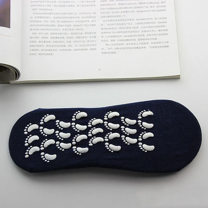 L navy blue 6 пар зимние носки большое полотенце носки домашние носки хлопковые нескользящие носки-тапочки яркие однотонные пушистые толстые носки до лодыжки для женщин и мужчин - Цвет: L navy blue
