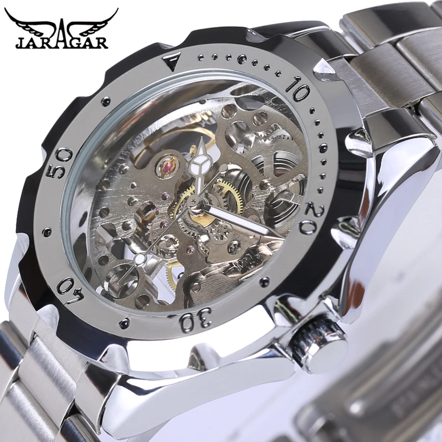 JARAGAR Роскошные спортивные и фирменные деловые мужские наручные часы