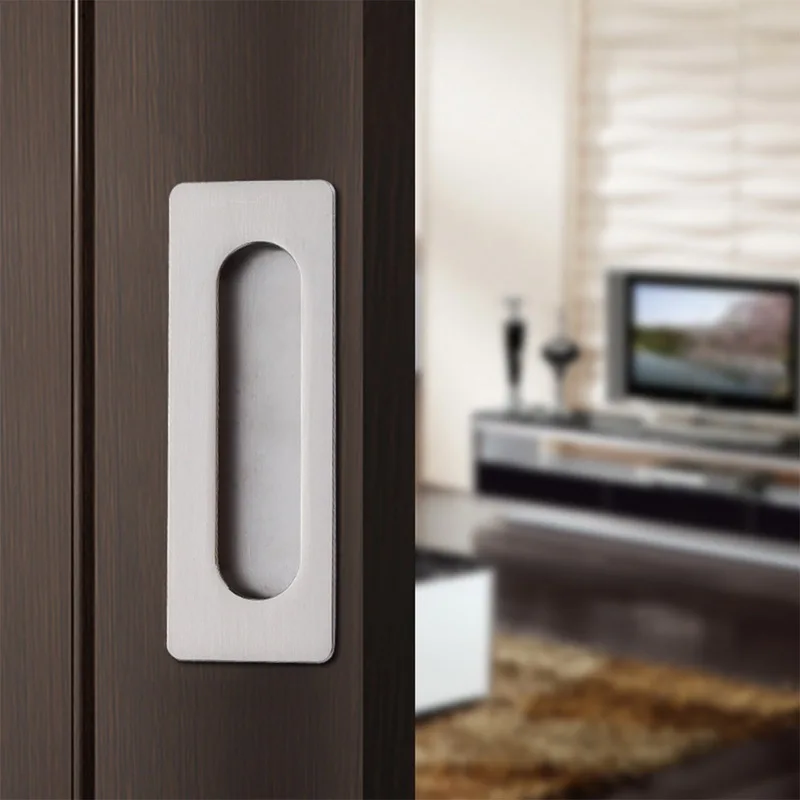 2 шт. нержавеющая сталь Невидимая ручка встроенный шкаф потяните вставка под