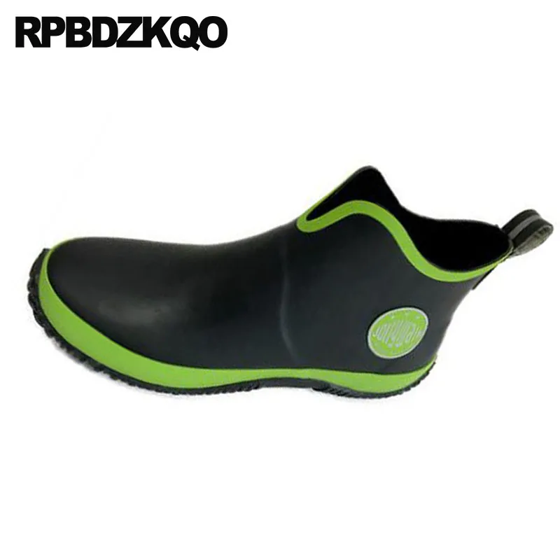 слипоны пвх короткие Плюс размер 2018 тренер ботильоны водонепроницаемый осенняя