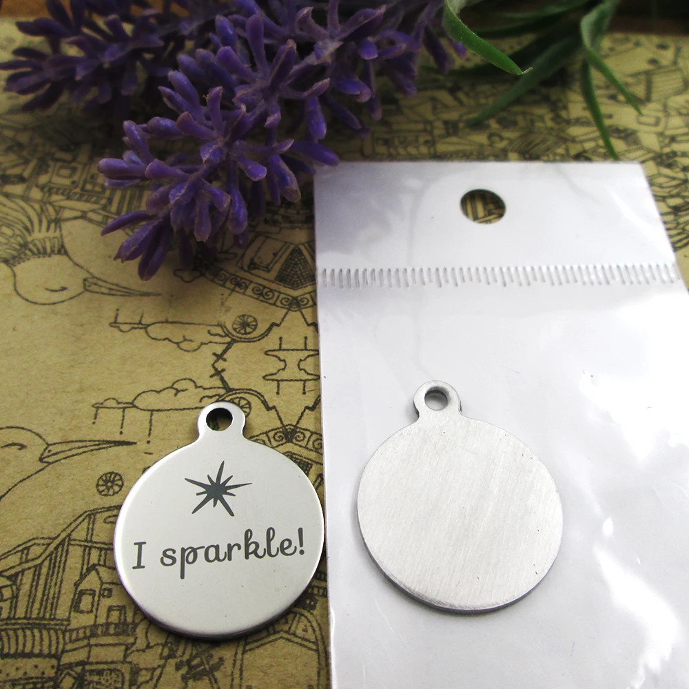 

20pcs--" I spkle"stainless steel charms more style for choosing DIY Charms pendants for necklace