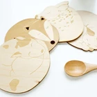 1 шт., с изображением животных, котов с рисунком лисы, собаки, олень деревянная подставка под чашку тепла изоляционный коврик столовых теплоизолирующая подставка домашний декор Настольный коврик