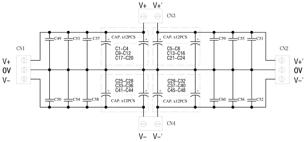 Конденсаторный фильтр с неизолированной печатной платой поддерживает
