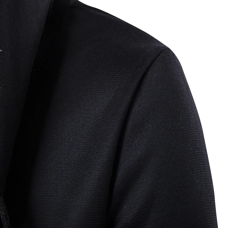 Men Hooded Sweatshirts with Black Gown Hip Hop Mantle Hoodies Fashion Jacket Long Sleeves Cloak Man's Coats Casual Solid Sweats|mens hooded