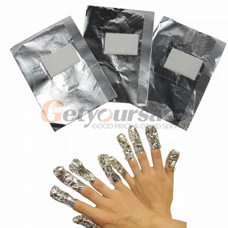 100 шт/партия алюминиевая фольга для ногтей Отмачивание акриловый Гель лак