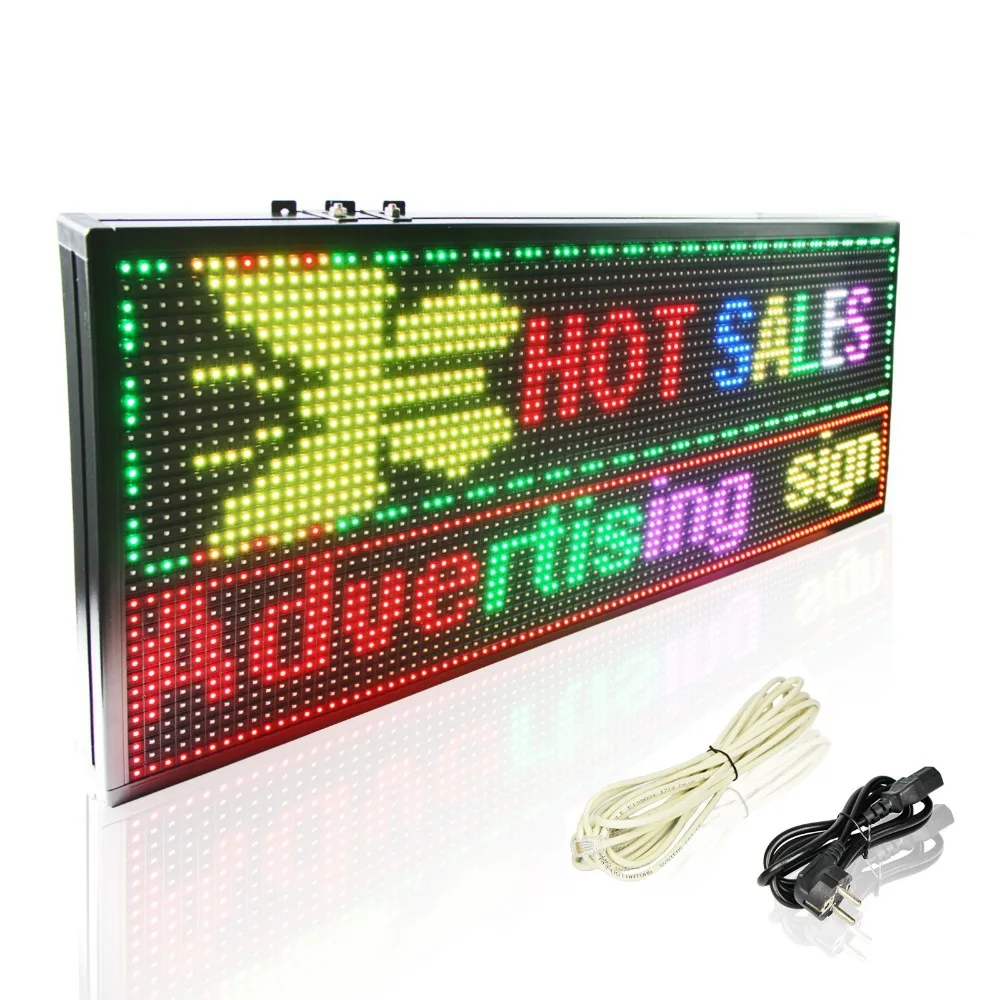39x14 дюймов P10 RGB полноцветный светодиодный Графический демонстрационный