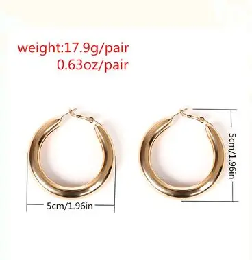 Серьги-кольца в классическом ретро стиле женские большие круглые украшения под