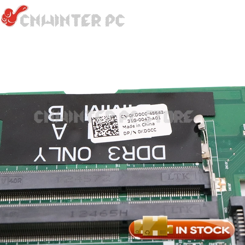 NOKOTION материнская плата для ноутбука Dell Inspiron 14R 5420 CN 0KD0CC DA0R08MB6E2 HM77 GMA HD DDR3 полностью