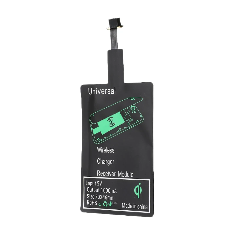 Универсальный Qi беспроводной Micro usb зарядный приемник вперед обратного интерфейса Беспроводное зарядное устройство приема патч для телефонов Android