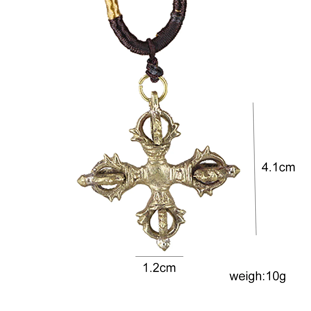 1 шт. Мужская нержавеющая сталь Ваджра крест тибетский буддийский талисман