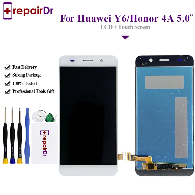 Оригинальный Для HUAWEI Y6 ЖК-дисплей сенсорный экран с рамкой для Honor 4A ЖК-экран SCL-L01
