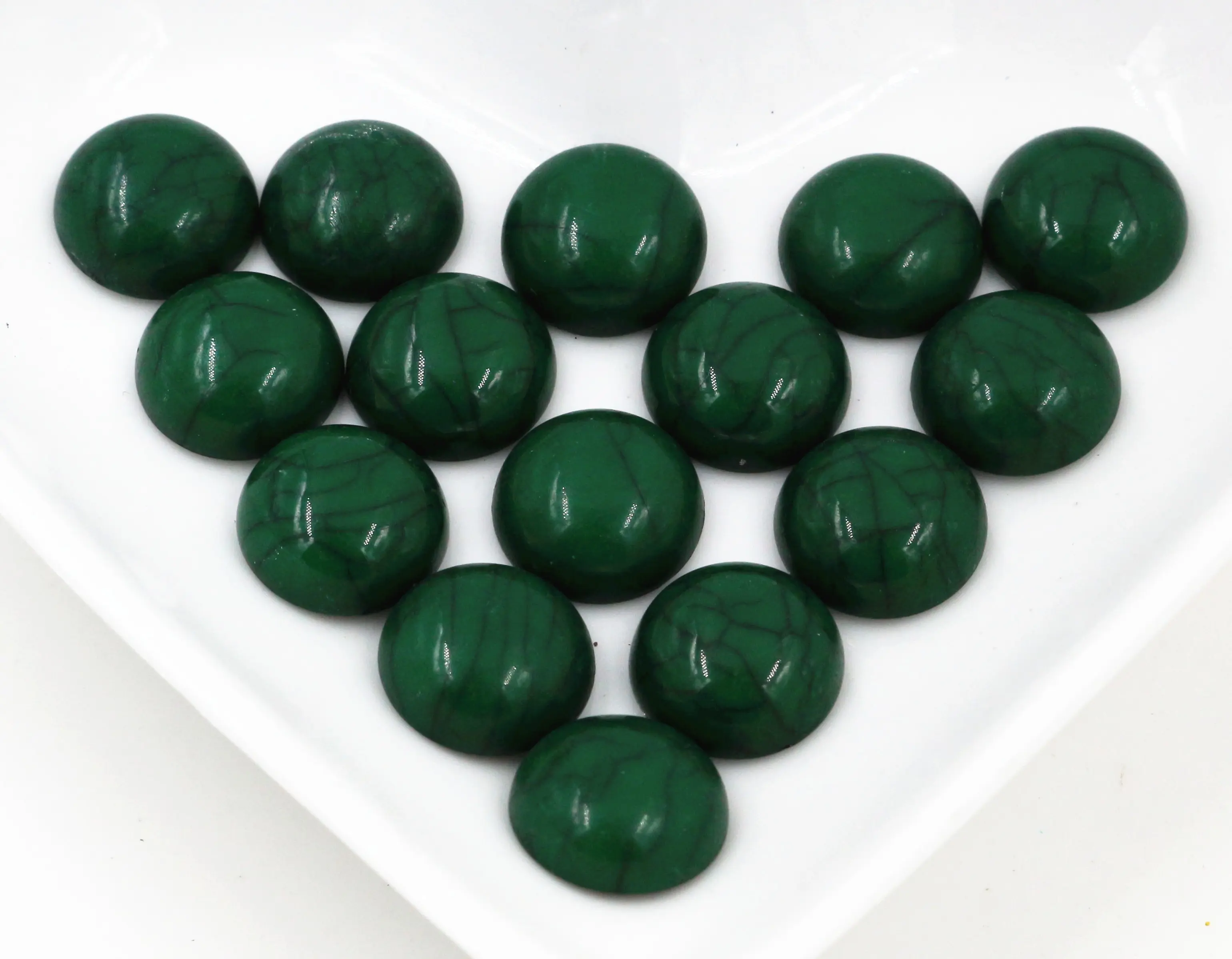 New Fashion 40pcs 8mm 10mm 12mm Dark Green Color Flat Back Resin Cabochons Cameo | Украшения и аксессуары