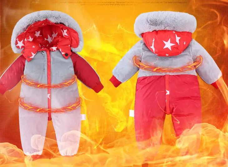 Зимний комбинезон-жакет для маленьких мальчиков и девочек, комбинезон с капюшоном, теплое плотное пальто