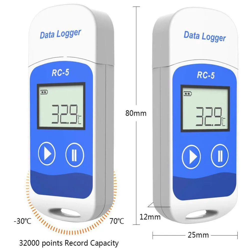 Регистратор данных температуры тестер Высокая точность для цифровой USB рекордер