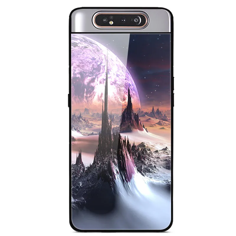 6," чехол для samsung A80, чехол A 80, роскошная задняя крышка из закаленного стекла для samsung Galaxy A80 A90 A 90, чехол, мягкий ТПУ бампер, рамка
