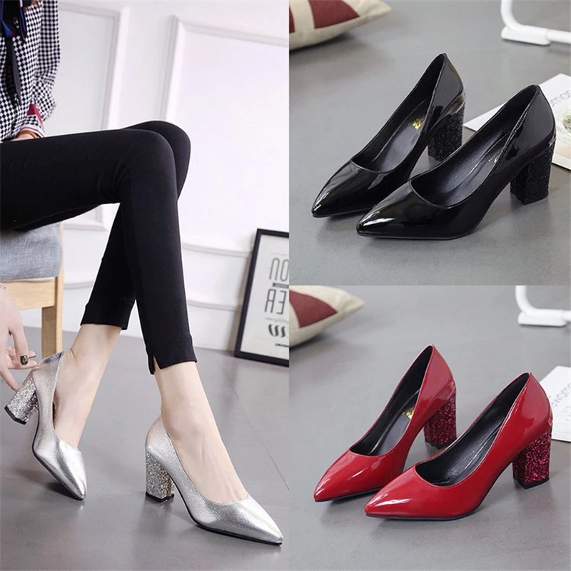 2020 осенние пикантные туфли для свадьбы и выпускного Женская обувь с острым