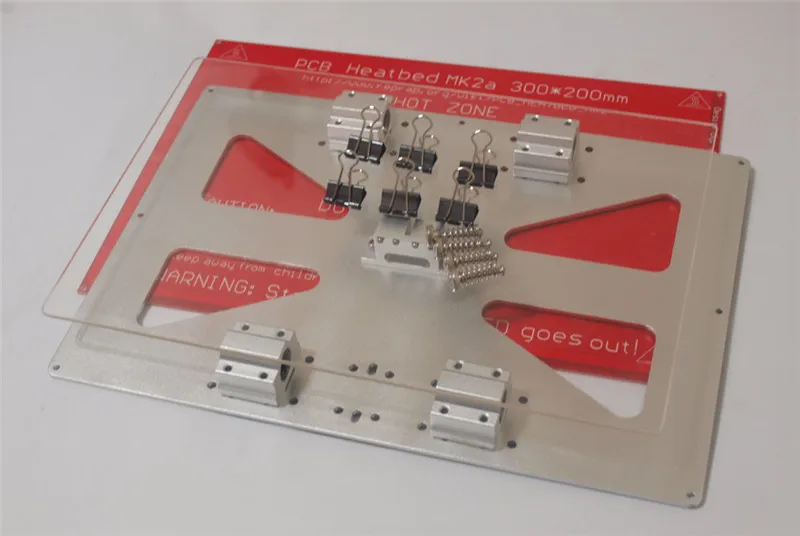 Prusa i3 RepRap 3D Printer heated bed full upgrade kit heated bed+ Y Carriage Plate XL 300x200mm+glass plate with screw/holder