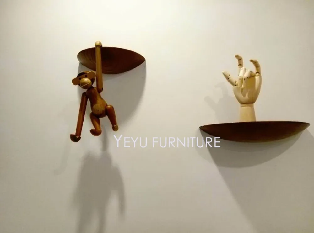 Современный дизайн настенная полка из твердой древесины книжная стеллаж для