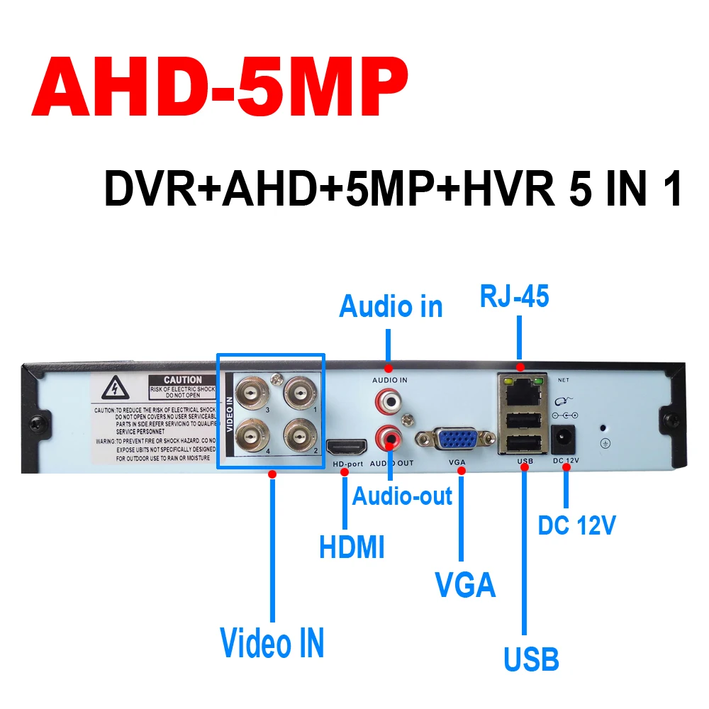 JIENUO 4CH гибрид видеомагнитофона и dvd плеера NVR SVI TVI цифровой видеорегистратор 1920*1080